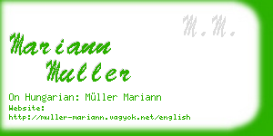 mariann muller business card