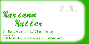 mariann muller business card